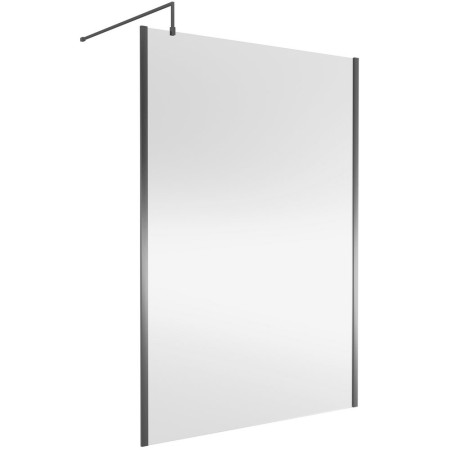 Nuie Brushed Pewter 1400mm Outer Frame Wetroom Screen