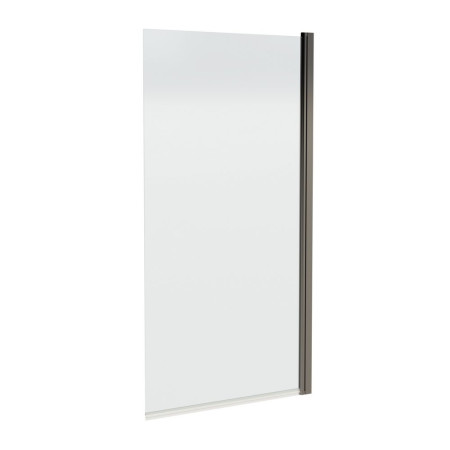 Nuie Brushed Pewter 6mm Square Hinged Bath Screen