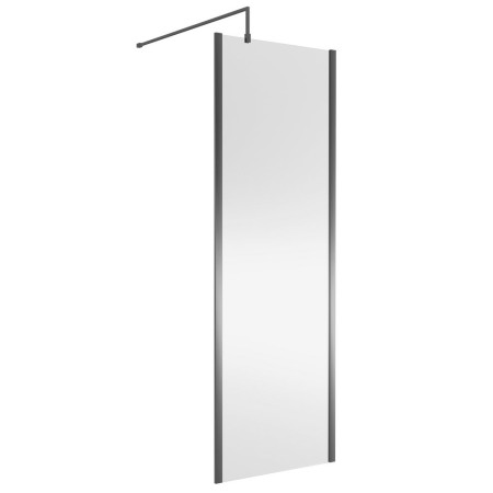 Nuie Brushed Pewter 700mm Outer Frame Wetroom Screen