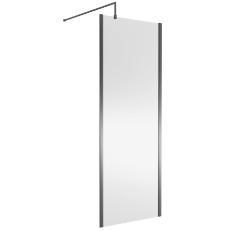 Nuie Brushed Pewter 760mm Outer Frame Wetroom Screen
