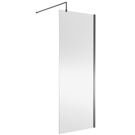 Nuie Brushed Pewter 800mm Wetroom Screen