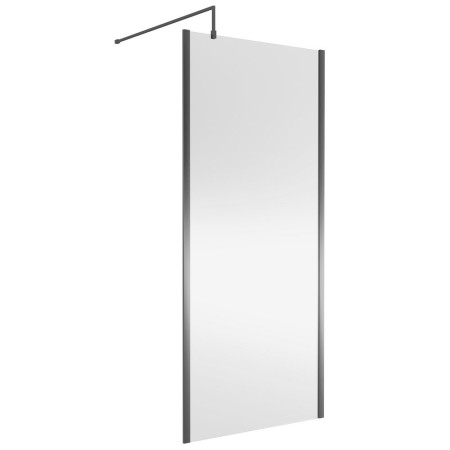 Nuie Brushed Pewter 900mm Outer Frame Wetroom Screen