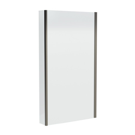 Nuie Brushed Pewter L Shape Fixed Bath Screen with Fixed Return