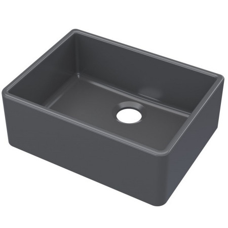 Nuie Butler 595 x 450mm Matt Black Fireclay Kitchen Sink