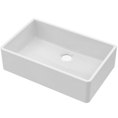 Nuie Butler 795 x 500mm White Fireclay Kitchen Sink