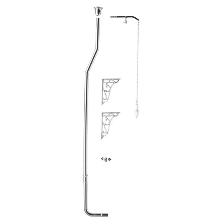 Nuie Chrome High Level Flush Pipe Pack