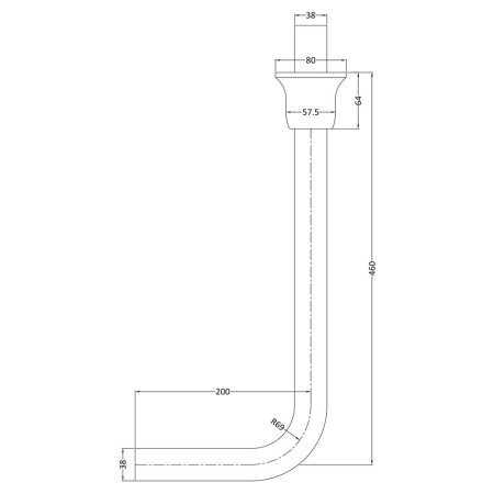 FA302 Nuie Chrome Low-Level Flush Pipe Pack (2)