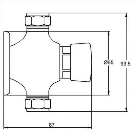 A3788 Nuie Chrome Non Concussive Exposed Shower Valve (2)
