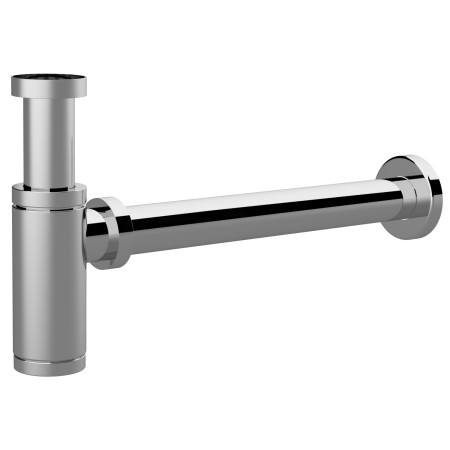 Nuie Chrome Round Basin Bottle Trap with 300mm Extension Tube