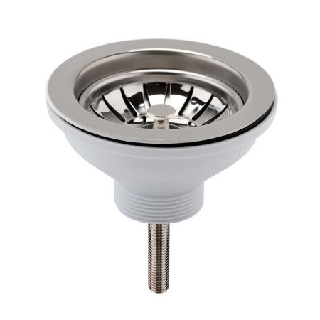 Nuie Chrome Strainer Kitchen Sink Waste with Pull Out Basket