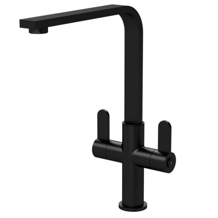 Nuie Churni Mono Dual Lever Kitchen Tap in Matt Black