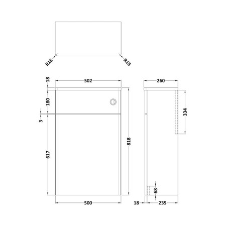CLA841 Nuie Classique 500mm Satin Green WC Unit (2)