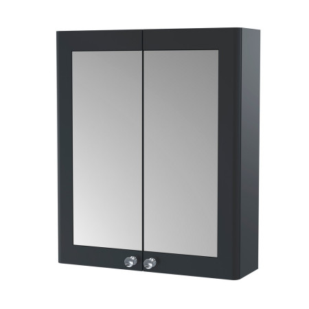 CLA1417 Nuie Classique 600mm Satin Anthracite Two Door Mirror Cabinet (1)