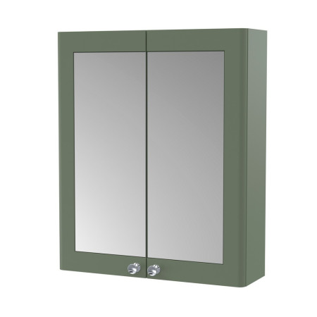CLA817 Nuie Classique 600mm Satin Green Two Door Mirror Cabinet (1)