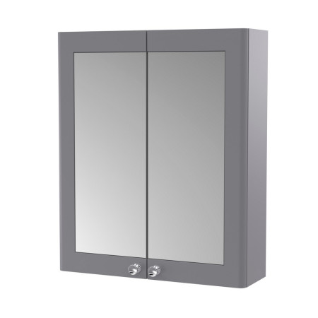 CLA217 Nuie Classique 600mm Satin Grey Two Door Mirror Cabinet (1)