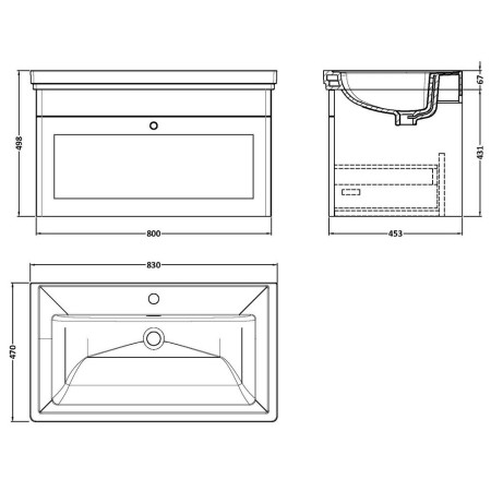 CLC196A Nuie Classique 800mm Satin White Wall Hung 1TH Vanity Unit (2)