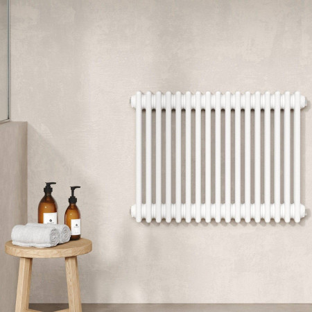 HX305 Nuie Colosseum Triple Panel Gloss White 600 x 777mm Horizontal Radiator Lifestyle