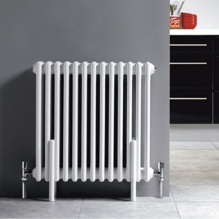 HX304 Nuie Colosseum Triple Panel Gloss White Horizontal Radiator 600 x 605mm (2)