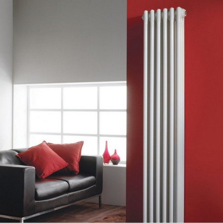 HX308 Nuie Colosseum Triple Panel Gloss White Vertical Radiator 1500 x 287mm (2)