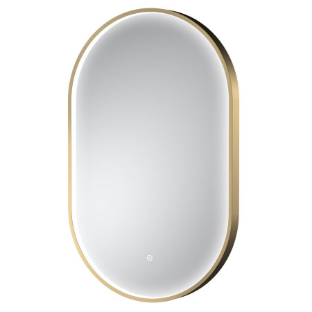 Nuie Columba 800 x 500mm Brushed Brass Framed LED Mirror