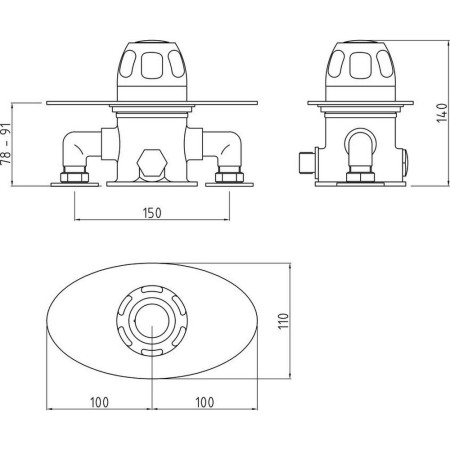 VSQ3 Nuie Concealed Chrome Sequential Thermostatic Shower Valve (2)