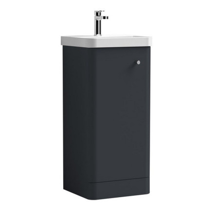 Nuie Core 400mm Satin Anthracite Freestanding Vanity Unit With Basin