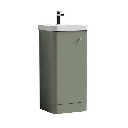 COR802 Nuie Core 400mm Satin Green Freestanding Vanity Unit With Basin (1)