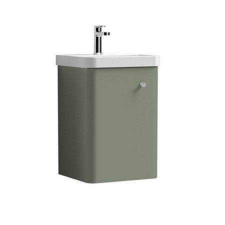 Nuie Core 400mm Satin Green Wall Hung Unit With Basin