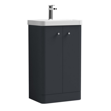 COR1404 Nuie Core 500mm Satin Anthracite Freestanding Vanity Unit With Basin (1)