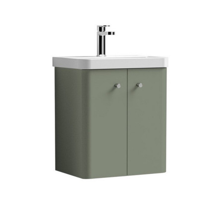 COR803 Nuie Core 500mm Satin Green Wall Hung Unit With Basin (1)