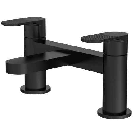 Nuie Cyprus Fluted Black Bath Filler