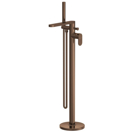 Nuie Cyprus Fluted Brushed Bronze Freestanding Bath Shower Mixer