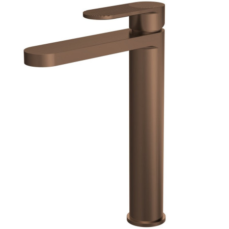 Nuie Cyprus Fluted Brushed Bronze Tall Mono Basin Mixer