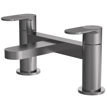 Nuie Cyprus Fluted Brushed Pewter Bath Filler
