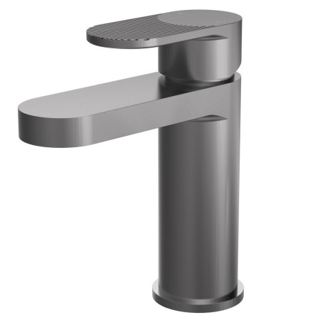 Nuie Cyprus Fluted Brushed Pewter Mono Basin Mixer with Waste