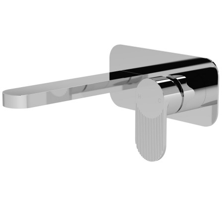 Nuie Cyprus Fluted Chrome Wall Mounted Basin Mixer