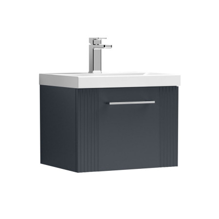 DPF1491 Nuie Deco 500mm Anthracite 1 Drawer Wall Hung Unit With Basin (1)