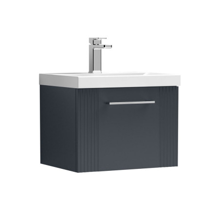 Nuie Deco 500mm Anthracite 1 Drawer Wall Hung Unit With Basin