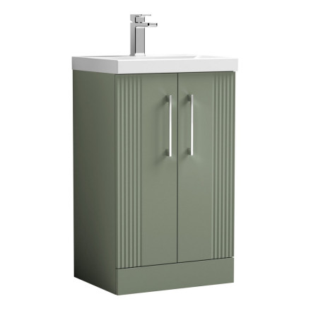 DPF823 Nuie Deco 500mm Green Floor Standing Unit with Basin (1)