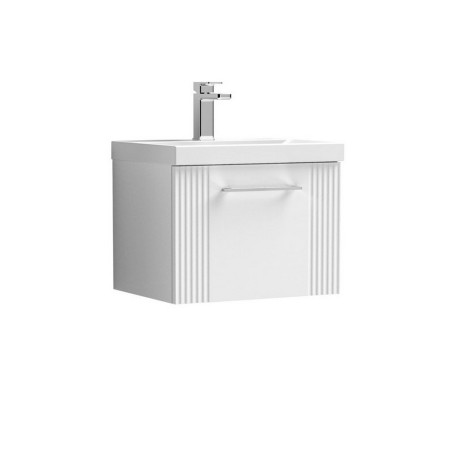 DPF191 Nuie Deco 500mm White 1 Drawer Wall Hung Unit With Basin (1)