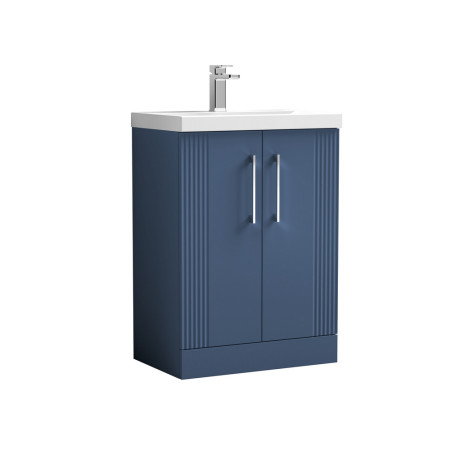 DPF325 Nuie Deco 600mm Blue Floor Standing Unit with Basin (1)