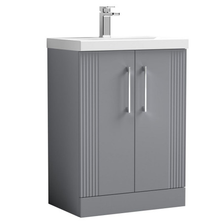 Nuie Deco 600mm Grey Floor Standing Unit with Basin