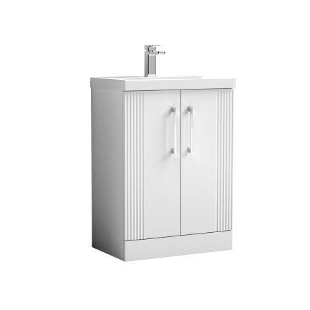 Nuie Deco 600mm White Floor Standing Unit with Basin
