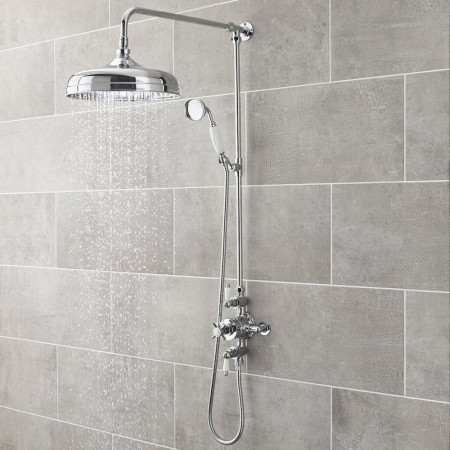 A3057E Nuie Edwardian Triple Thermostatic Exposed Shower Valve Lifestyle