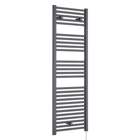 MTY155 Nuie Electric Round Anthracite Ladder Towel Rail 1375 x 480mm (1)
