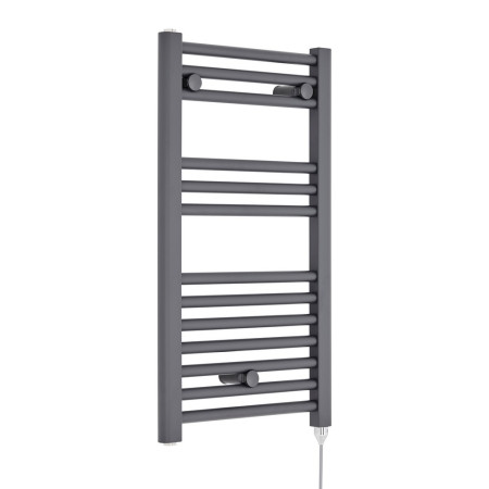 MTY153 Nuie Electric Round Anthracite Ladder Towel Rail 720 x 400mm (1)