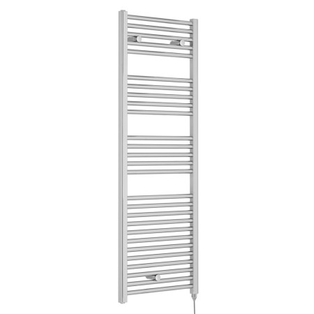 Nuie Electric Round 1375 x 480mm Chrome Ladder Towel Rail