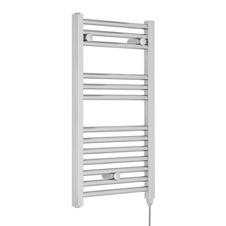 MTY150 Nuie Electric Round Chrome Ladder Towel Rail 720 x 400mm (1)