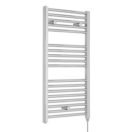 Nuie Electric Round 920 x 480mm Chrome Ladder Towel Rail