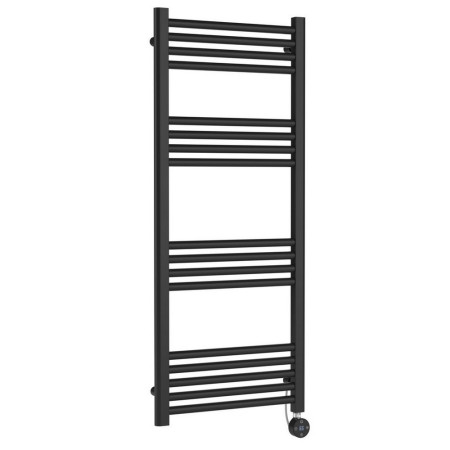 Nuie Electric Rounded 1200 x 500mm Flat Towel Rail in Anthracite